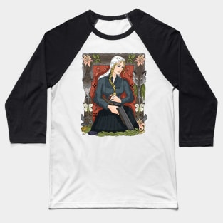 Girl in Dutch national dress. shotguns & art nouveau. Baseball T-Shirt